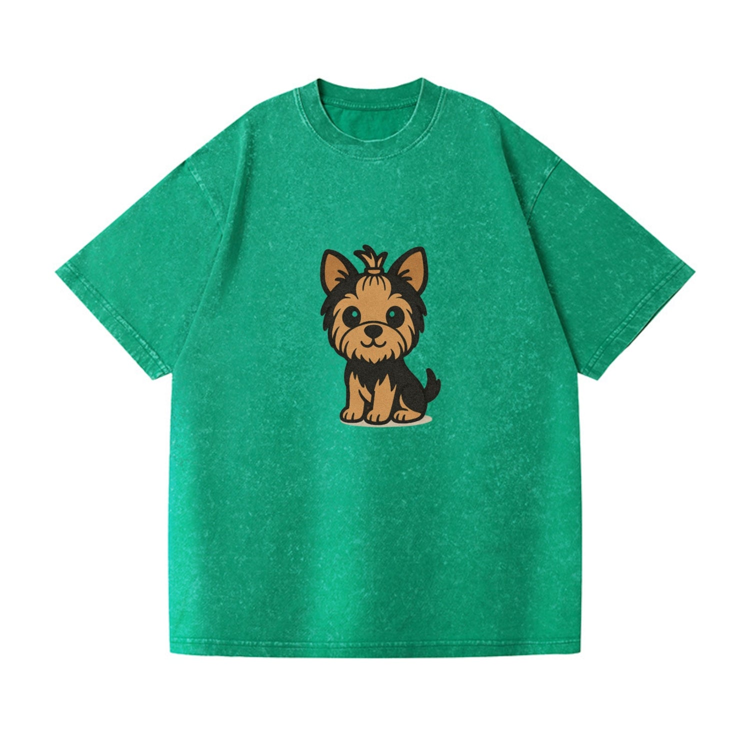 yorkshire terrier brown and black with top knot portrait design Hat