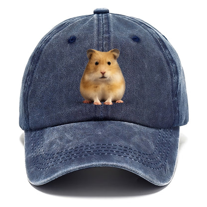 cute realistic hamster illustration portrait Hat