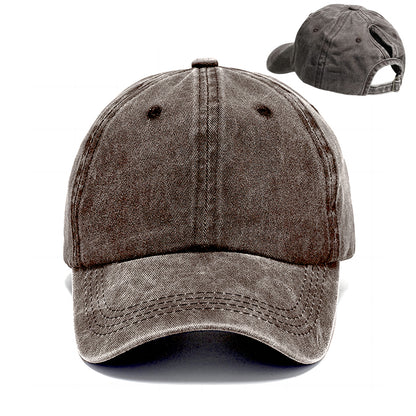 Pandaize Ponytail Baseball Cap European And American Trendy Curved Brim Baseball Cap Outdoor Sports Sun Hat For Women In Spring And Summer