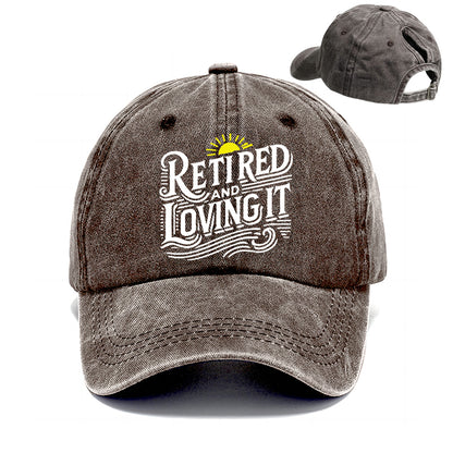 Gorra de béisbol con cola de caballo jubilada y encantada para mujer en primavera y verano