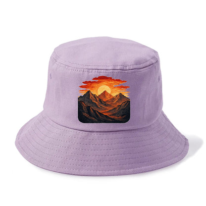 fiery mountains and sunset vista Hat