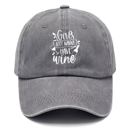 girls just wanna have wine Hat