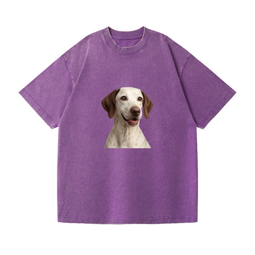 White German Shorthaired Pointer Portrait Design Vintage T-shirt