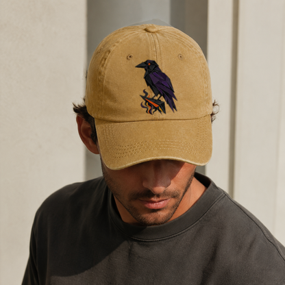 Raven Perched Profile Classic Cap – editorial product image