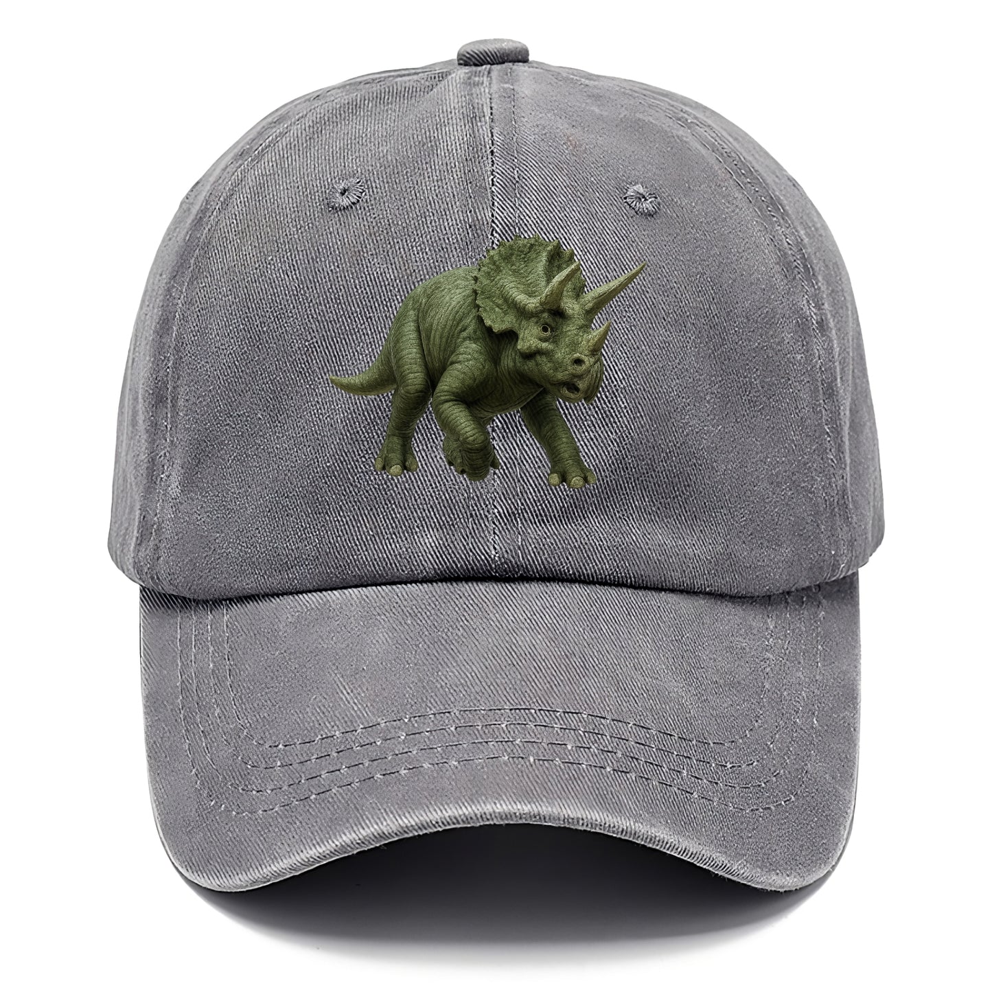 realistic triceratops roaming prehistoric earth Hat