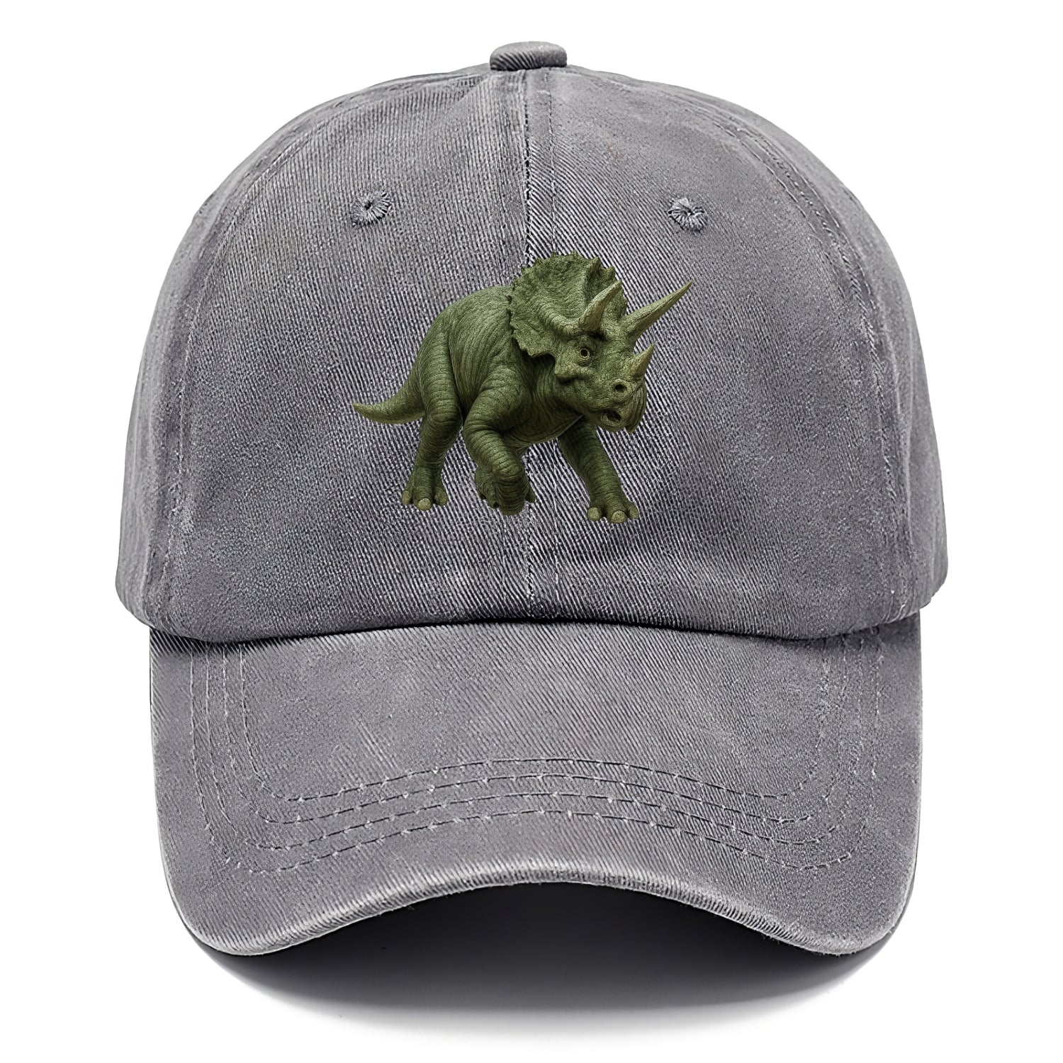 realistic triceratops roaming prehistoric earth Hat