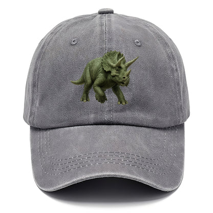 realistic triceratops roaming prehistoric earth Hat