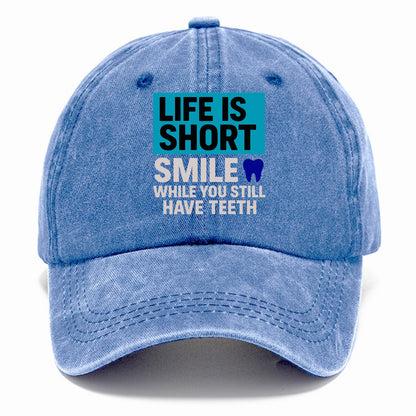 life short smile while Hat