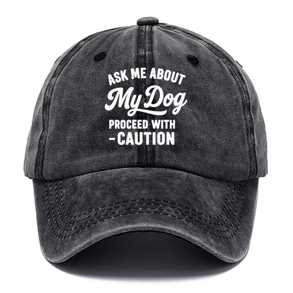 dog proceed with caution Hat