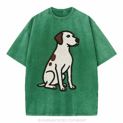 pointer-white-liver-spots-sitting-pose-loyal-spirit Hat