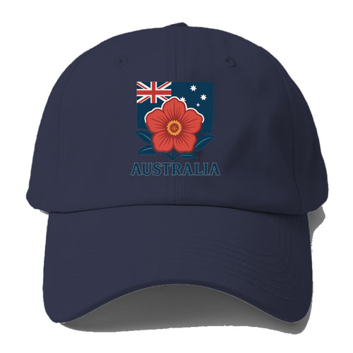 Australian Patriotic Floral Baseball Cap
