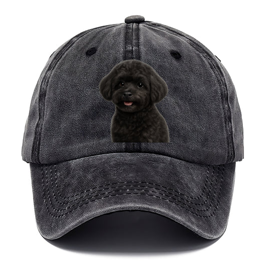 black maltipoo portrait design Hat