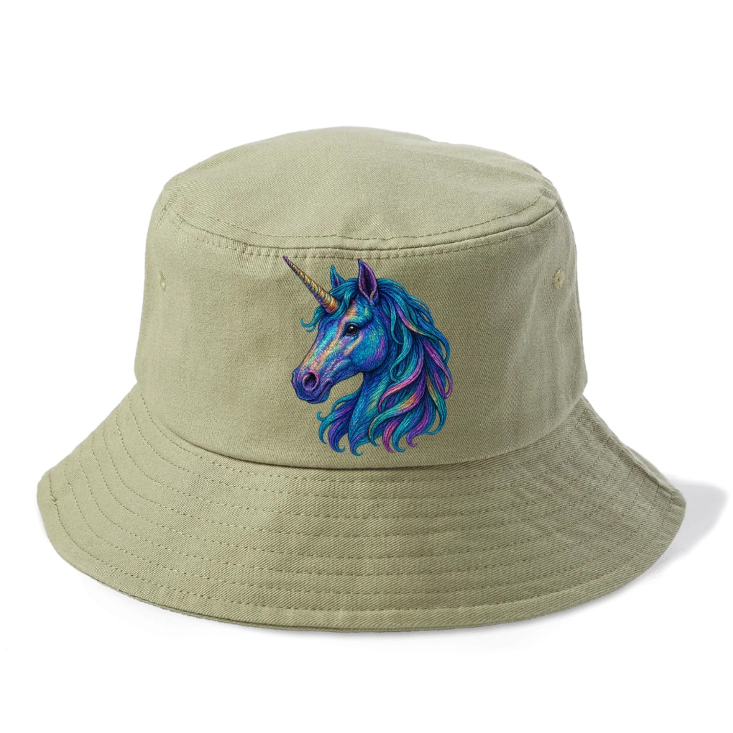 rainbow unicorn head artistic illustration Hat