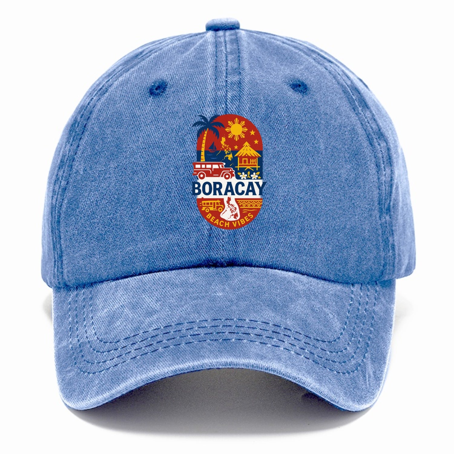 travel destination themed with cultural elements Hat