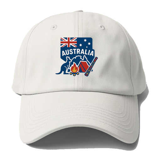 Australian Camping Adventure Baseball Cap For Big Heads