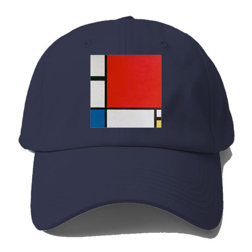 Composition With Red Blue And Yellow Baseball Cap For Big Heads