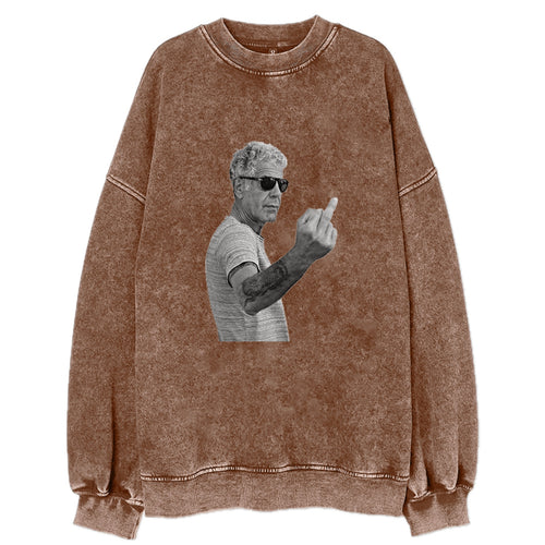 Anthony Bourdain Middle Finger Vintage Sweatshirt