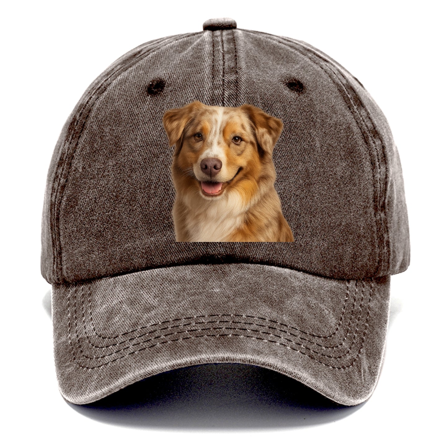 red merle australian shepherd portrait design Hat