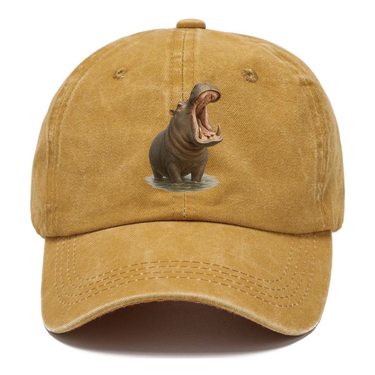 majestic hippo emerging from water Hat