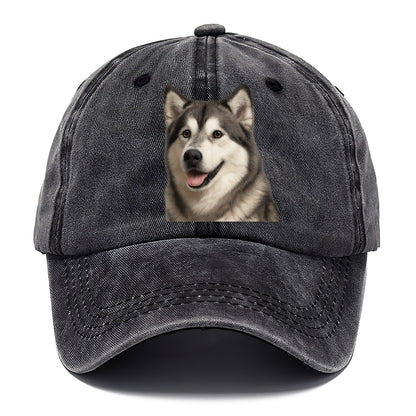 alaskan malamute portrait design Hat