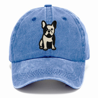 French Bulldog Black And White Tuxedo Pose Hat
