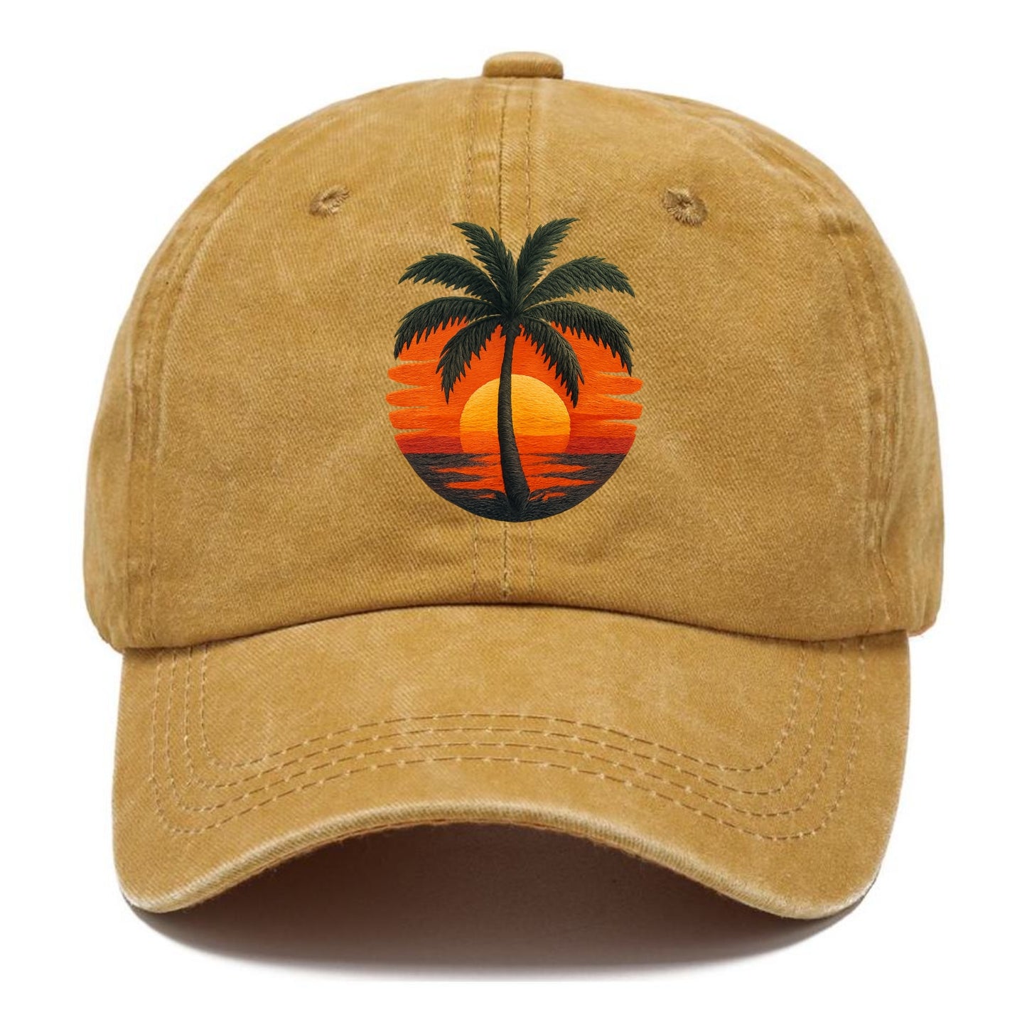 golden palm island sunset dream Hat