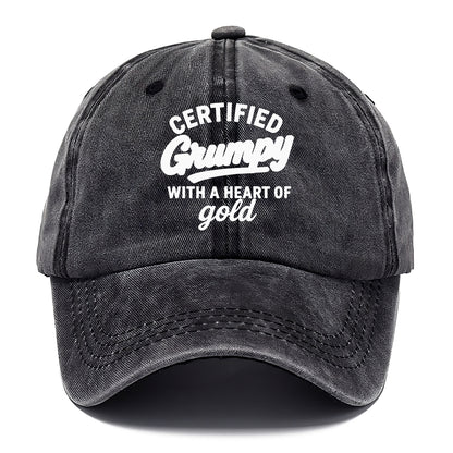 certified grumpy heart of gold Hat