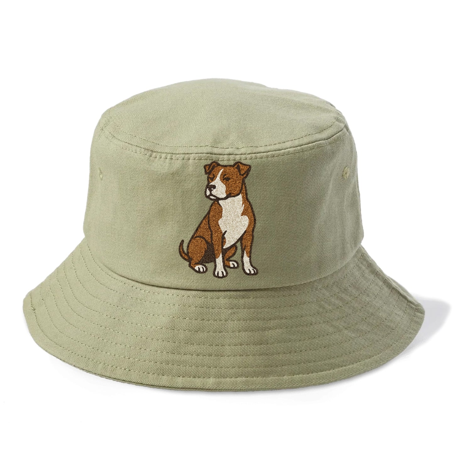 American Pit Bull Terrier Brown And White Pose Hat