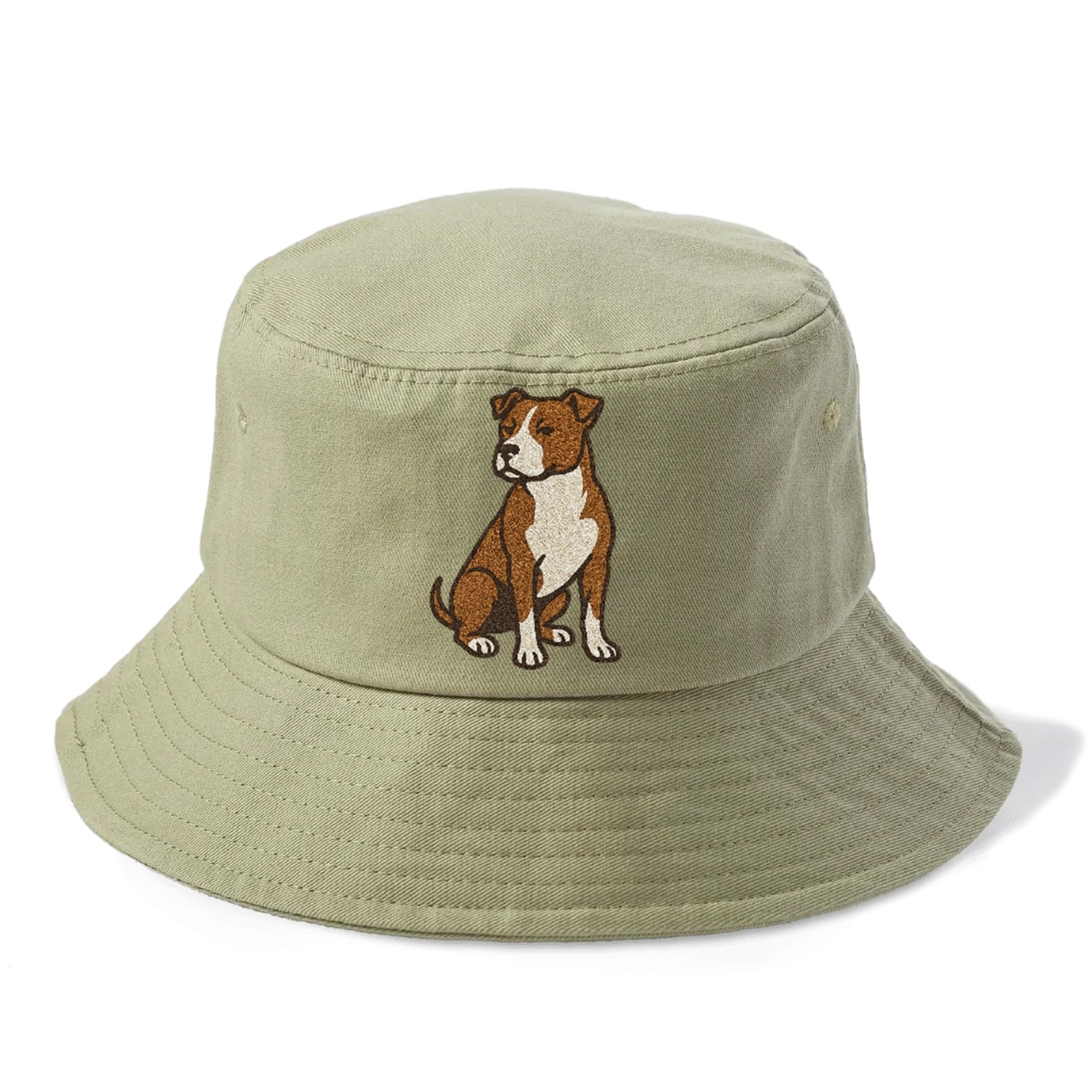 American Pit Bull Terrier Brown And White Pose Hat