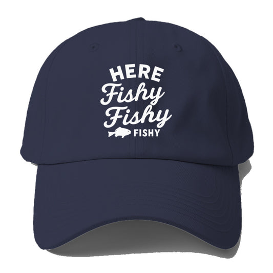 retro fishing here fishy design Hat