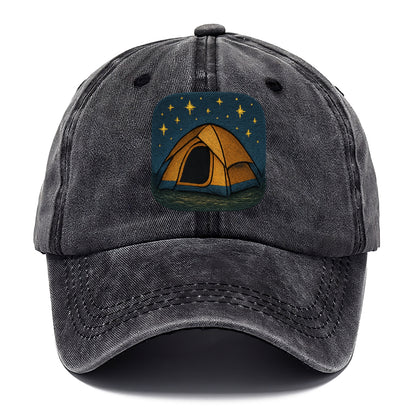 starlit tent under night sky Hat