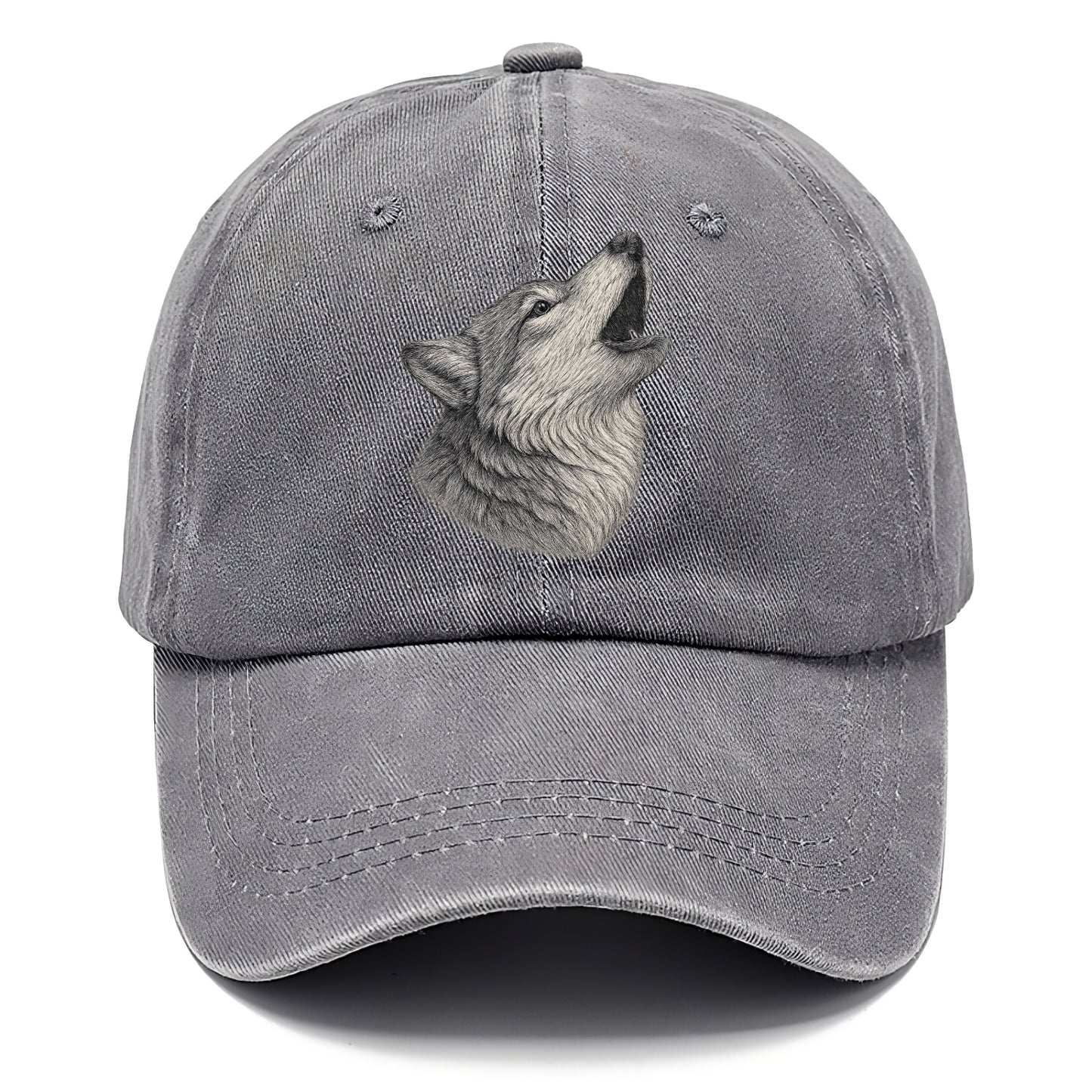 wolf howling portrait Hat