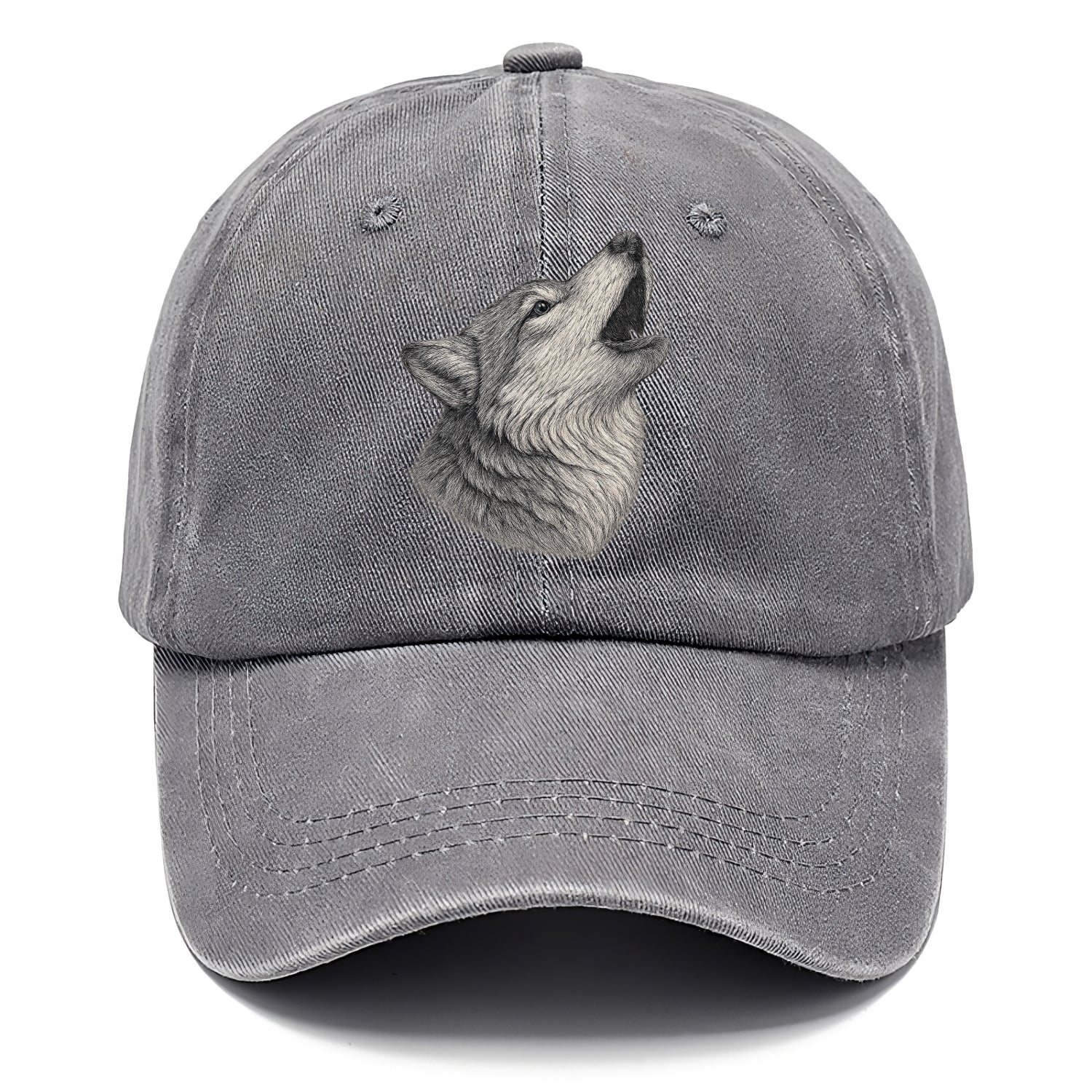 wolf howling portrait Hat