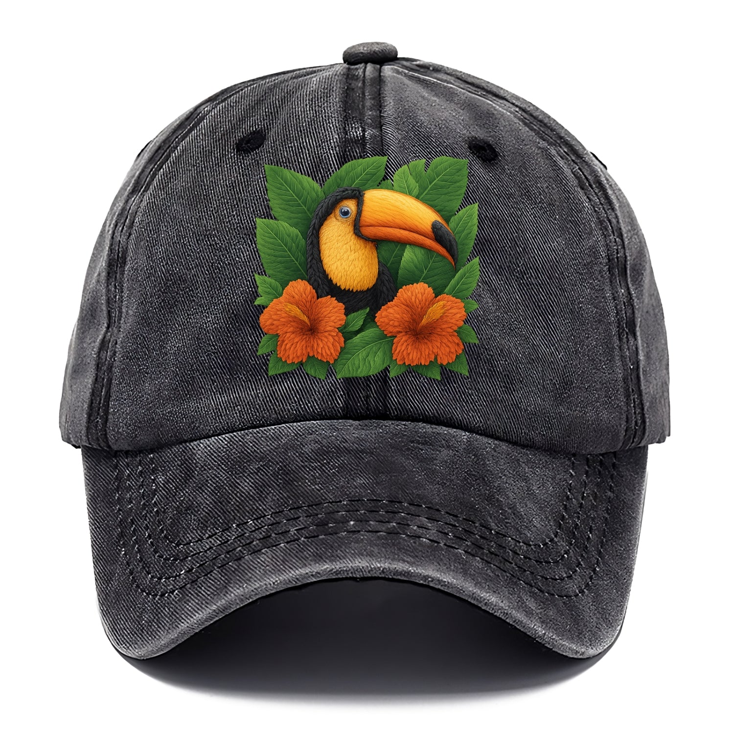 tropical paradise toucan bloom Hat