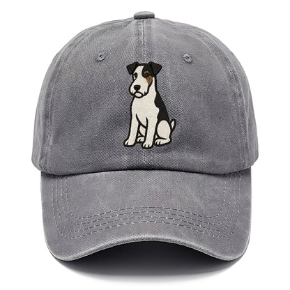 wire-fox-terrier-white-black-markings-spirited-charm Hat