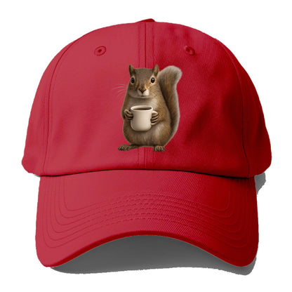 squirrel holding coffee cup art Hat