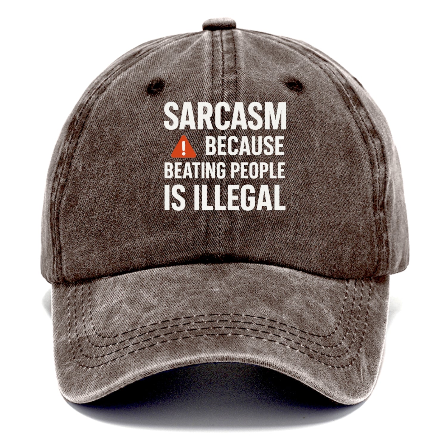 sarcasm because beating people Hat