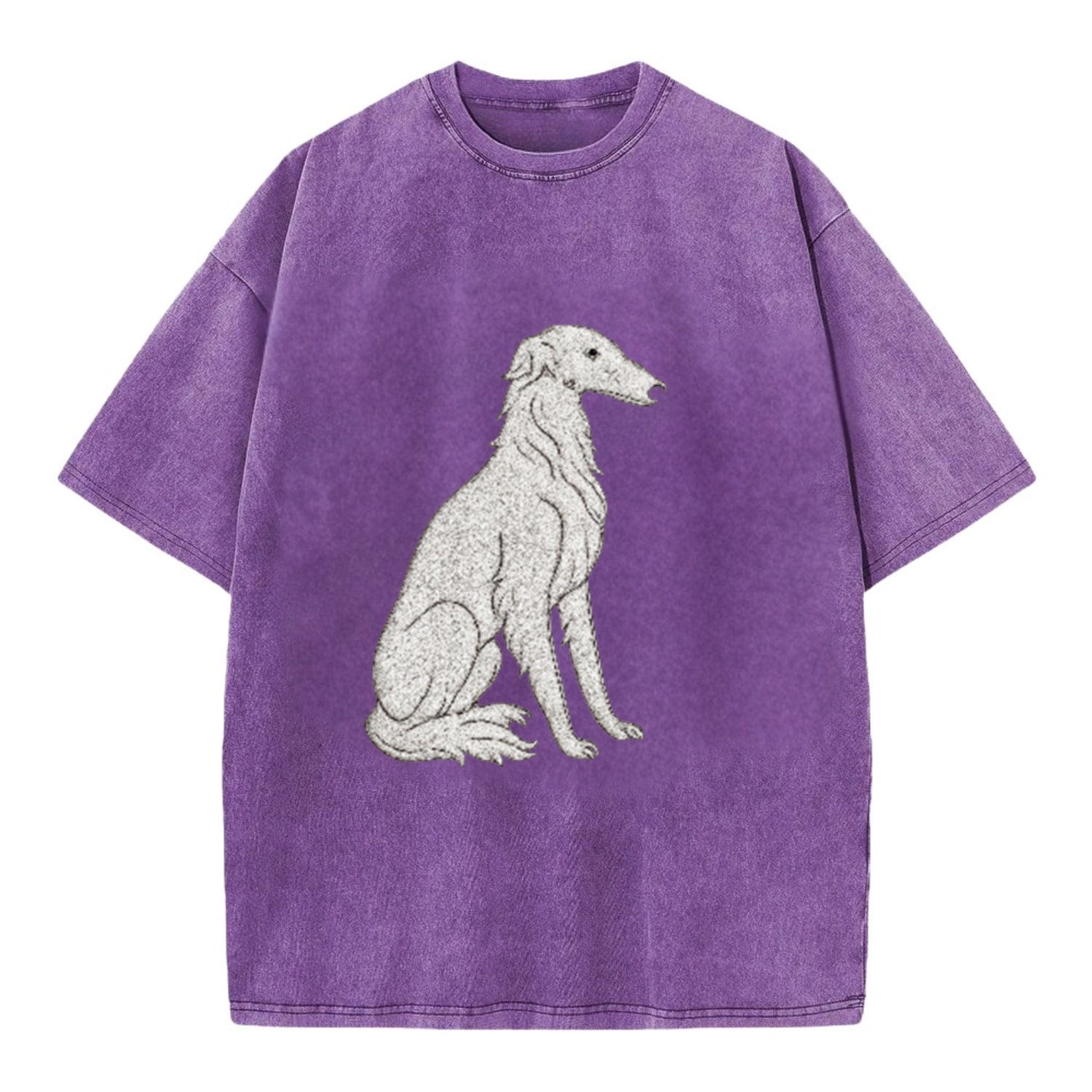 Borzoi White Sitting Pose Hat