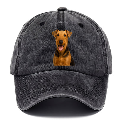 airedale terrier portrait design Hat