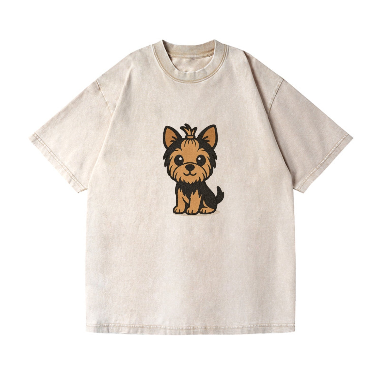 yorkshire terrier brown and black with top knot portrait design Hat