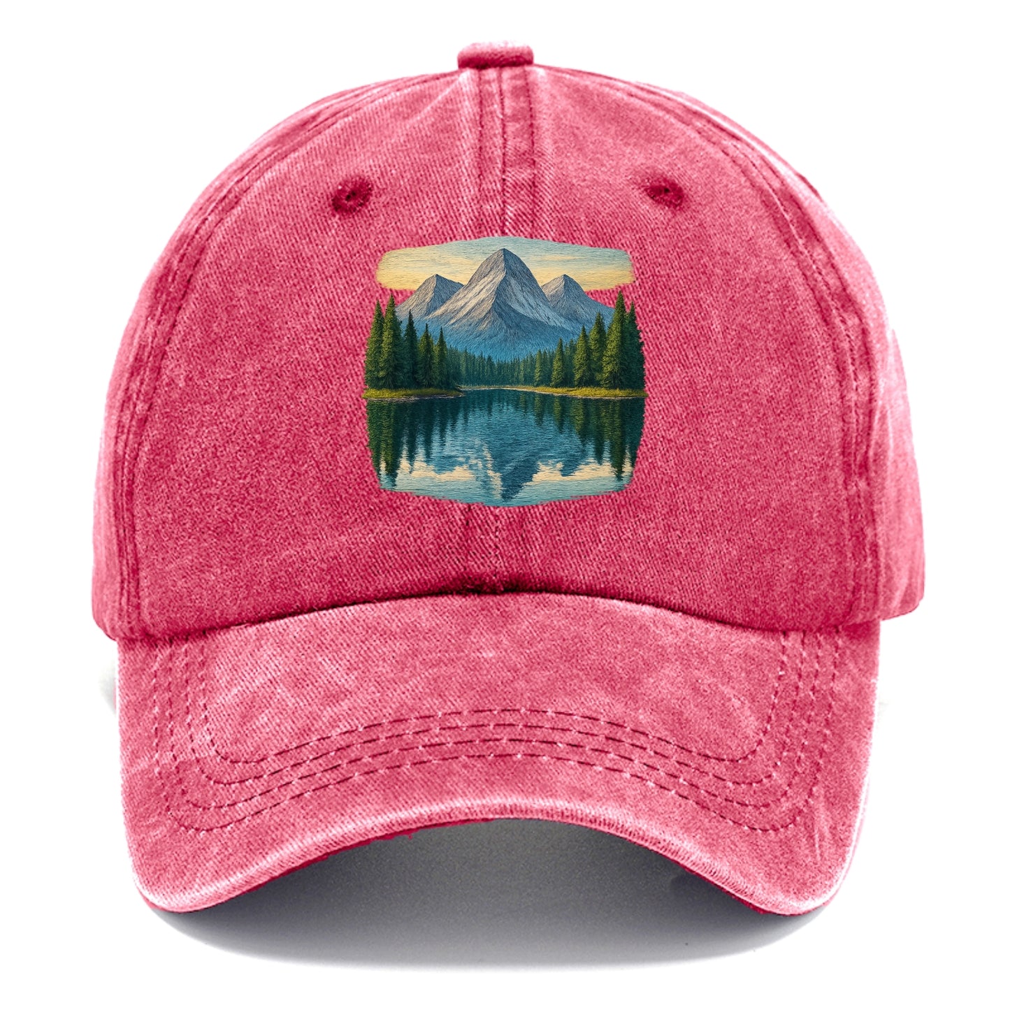 mountain lake reflections Hat
