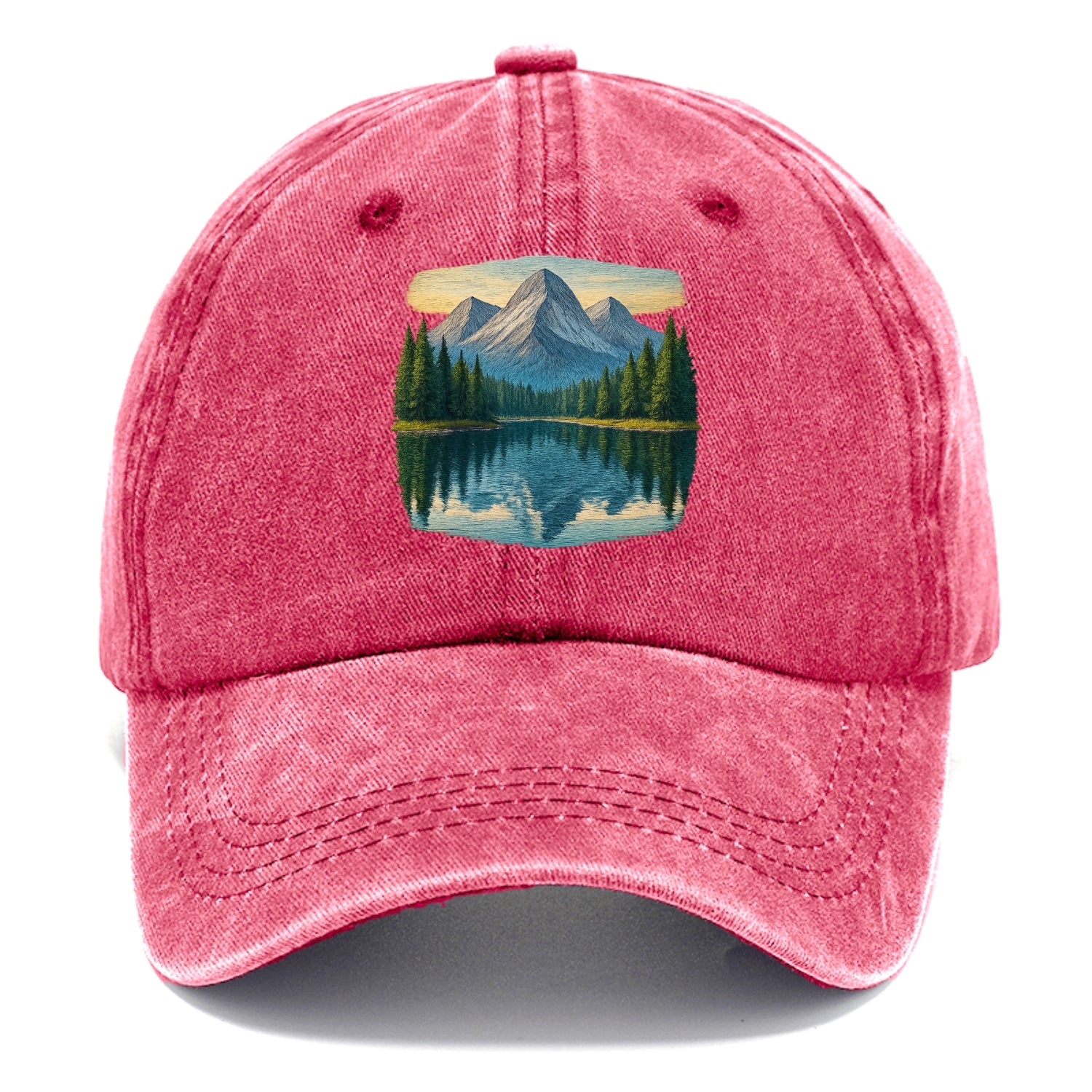 mountain lake reflections Hat