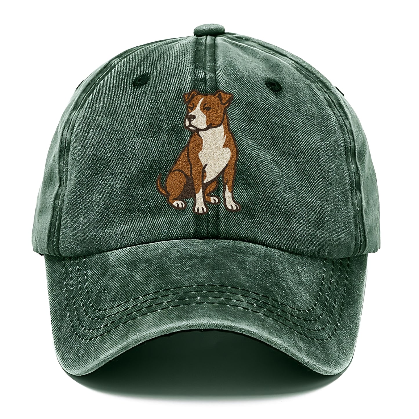 American Pit Bull Terrier Brown And White Pose Hat