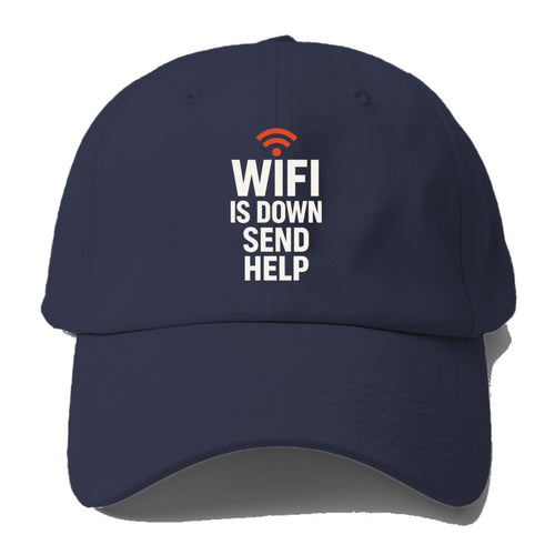 Wifi Is Down Baseball Cap For Big Heads