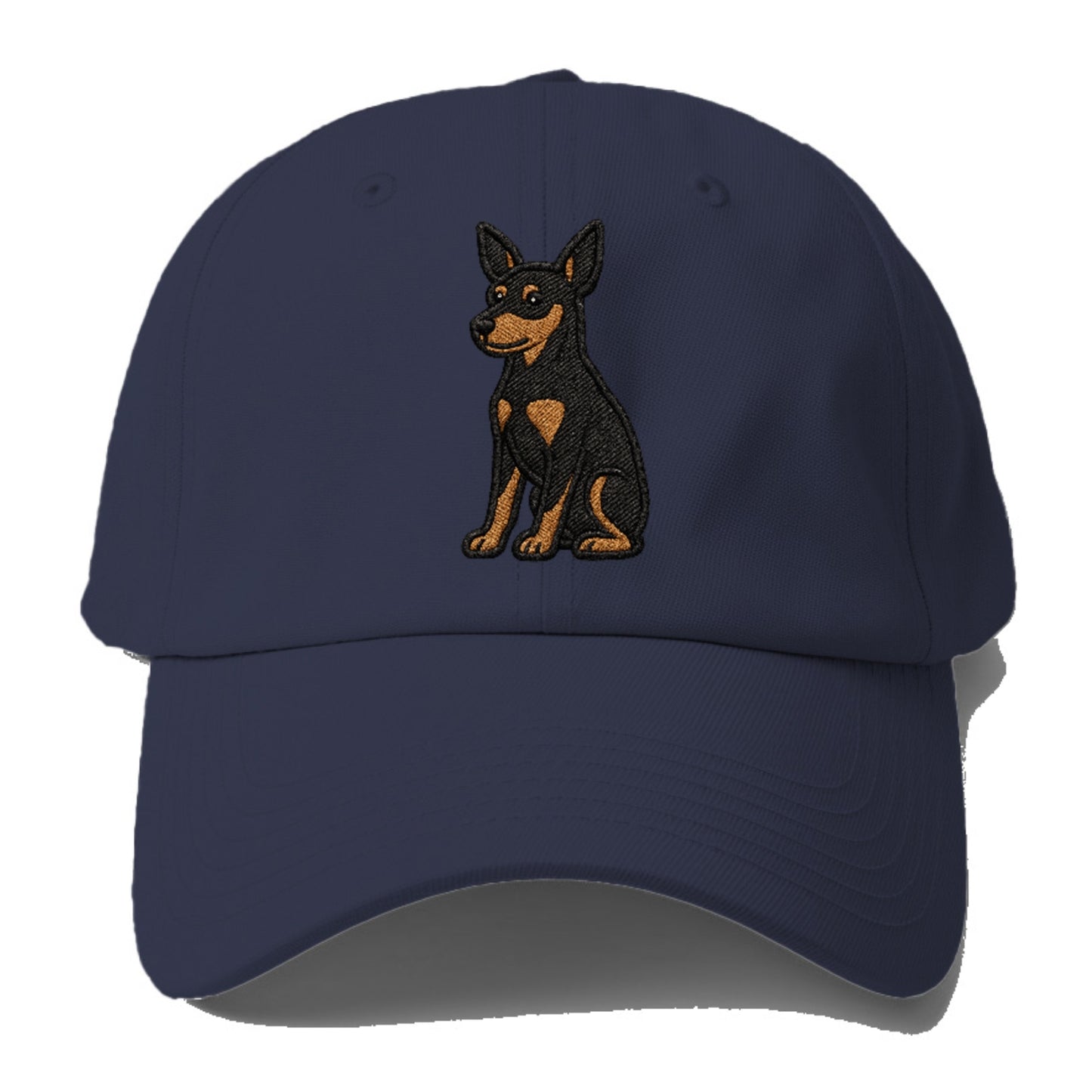miniature-pinscher-black-tan-regal-poise Hat