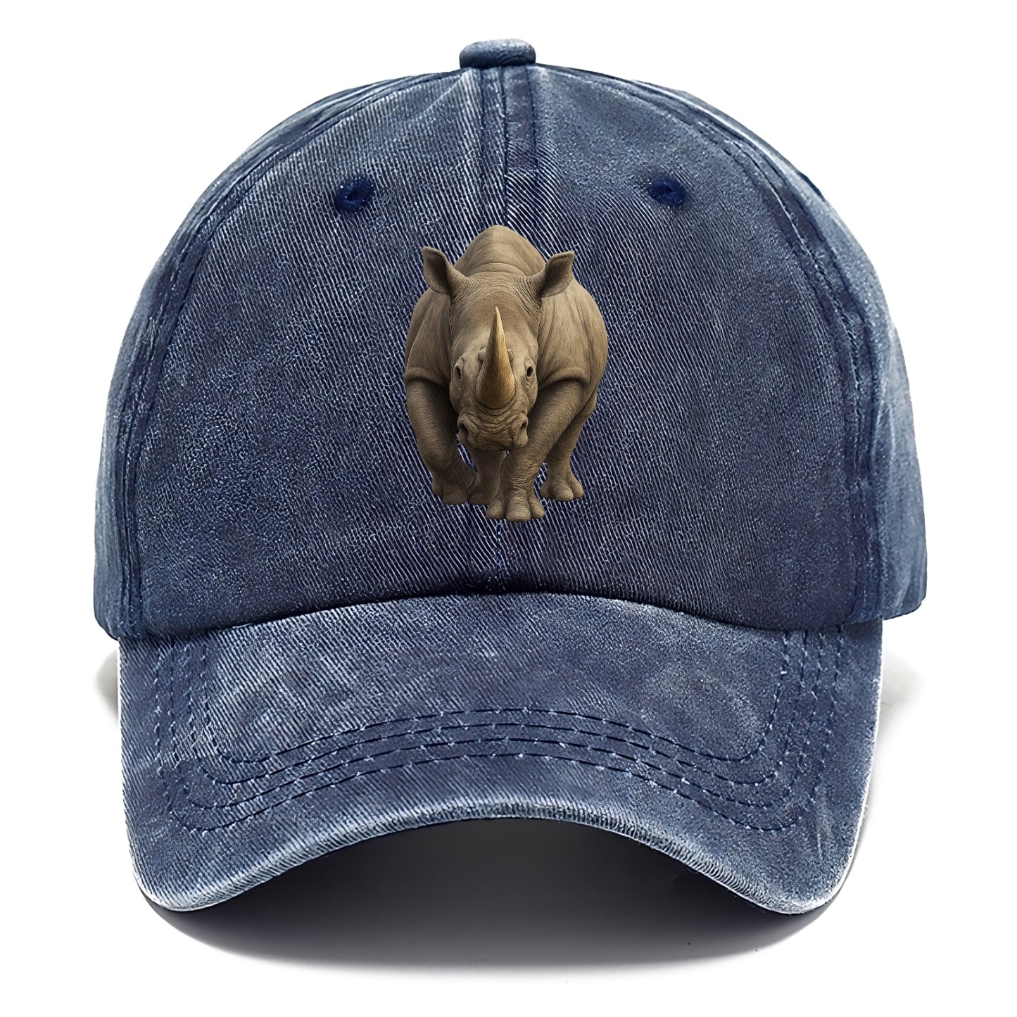 rhino portrait intense gaze illustration Hat