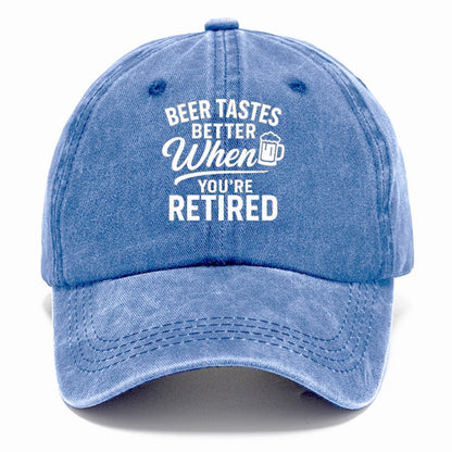 retired beer tastes better hat design Hat