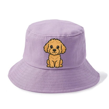 goldendoodle curly golden sitting pose portrait design Hat