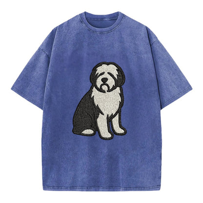 Old English Sheepdog Black And White Pose Hat