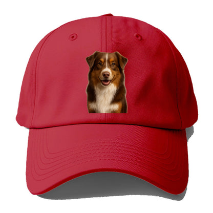 red tri australian shepherd portrait design Hat